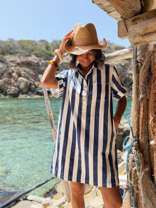 Robe RIVA rayée marine
