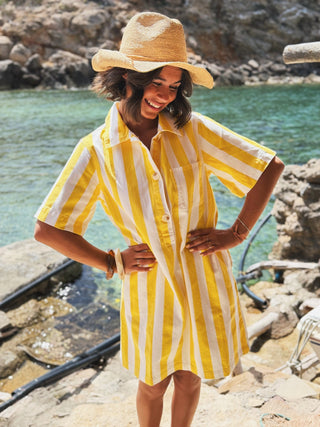 Robe RIVA rayée jaune