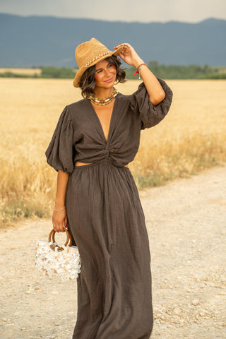 Robe VALENSOLE chocolat