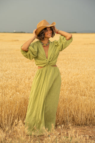 Robe VALENSOLE vert pistache