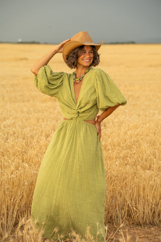 Robe VALENSOLE vert pistache