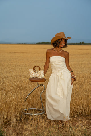 Robe BUSTIER dentelle blanc