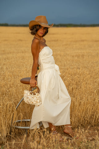 Robe BUSTIER dentelle blanc