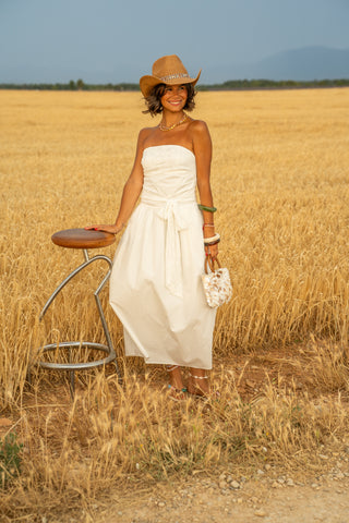 Robe BUSTIER dentelle blanc