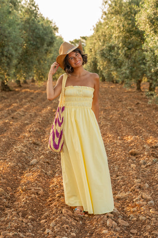 Robe BUSTIER jaune
