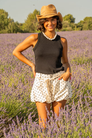 Short ballon à pois