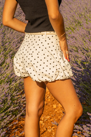 Short ballon à pois