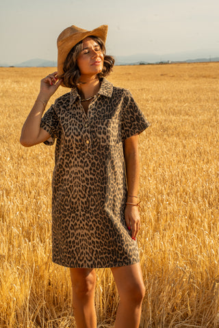 Robe LÉOPARD façon jean