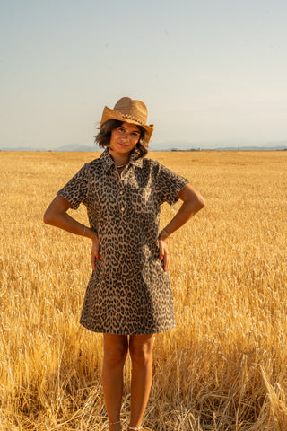 Robe LÉOPARD façon jean