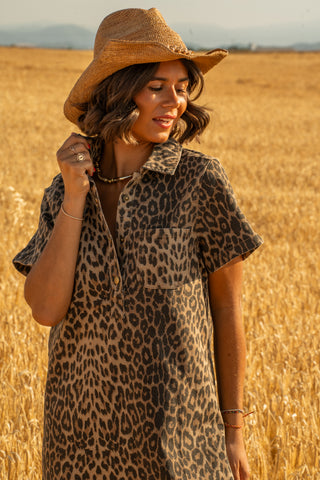 Robe LÉOPARD façon jean