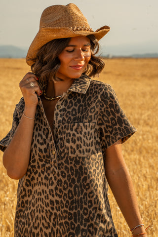 Robe LÉOPARD façon jean