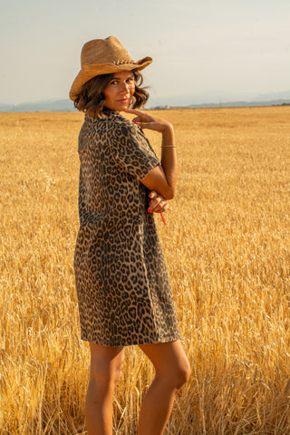 Robe LÉOPARD façon jean