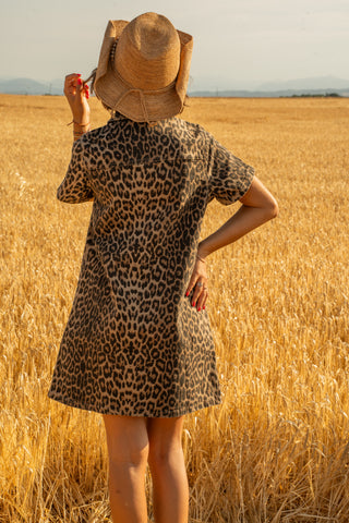 Robe LÉOPARD façon jean