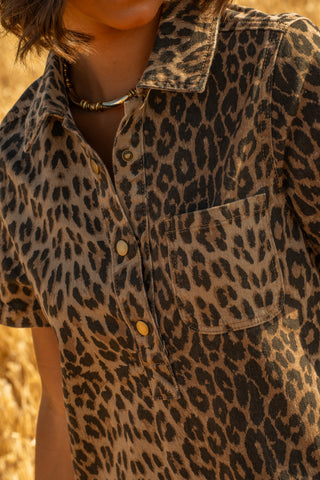 Robe LÉOPARD façon jean