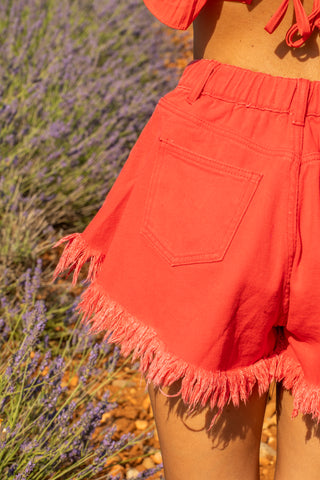 Short JULY rouge