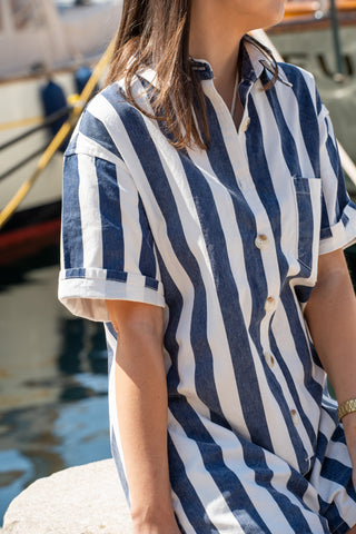 Combi-short OHLALA rayée marine