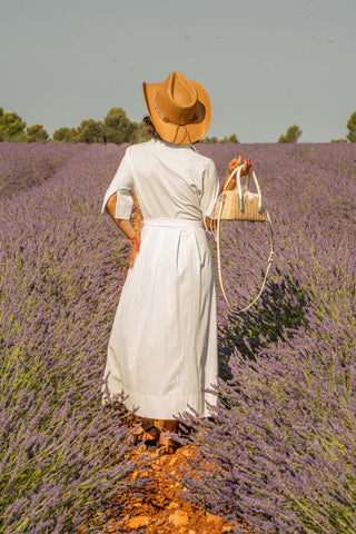 Robe chemise manches courtes blanc