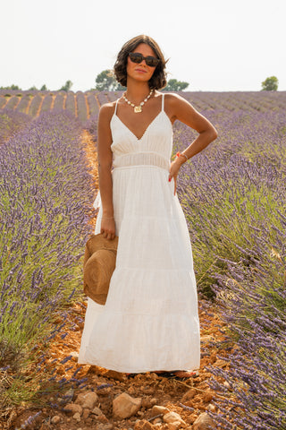 Robe longue RAMATUELLE écru