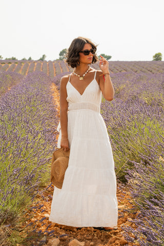 Robe longue RAMATUELLE écru
