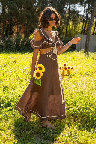 Robe SUZANNE chocolat
