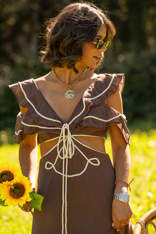 Robe SUZANNE chocolat