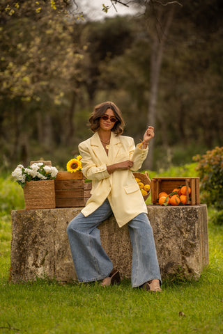 Blazer ASYMÉTRIQUE jaune