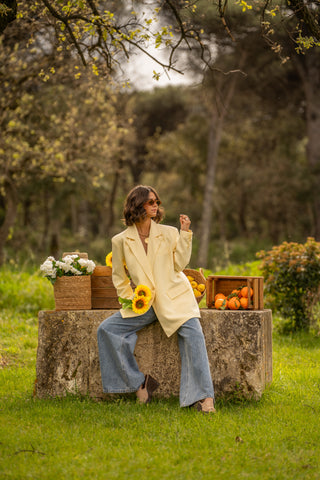 Blazer ASYMÉTRIQUE jaune