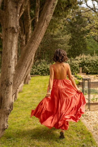 Robe en coton SOLEIL rose