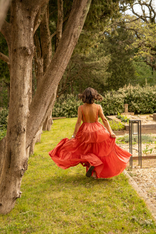 Robe en coton SOLEIL rose