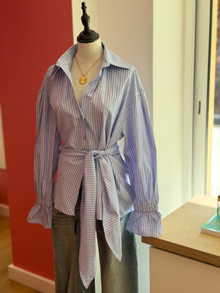 Chemise avec son NOEUD rayée