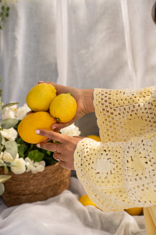 Top en crochet SUN jaune