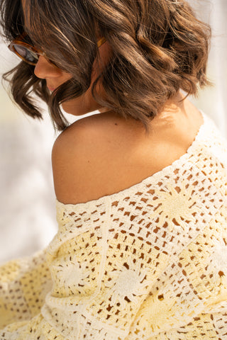 Top en crochet SUN jaune