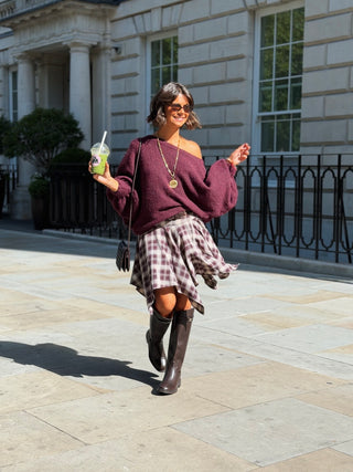 Pull manches chauve-souris bordeaux