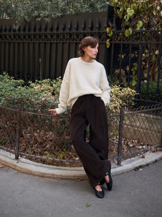 Pull COUTURE manches longues écru