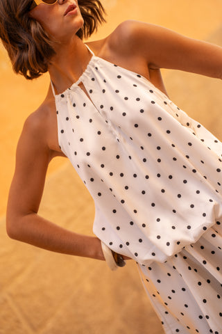 Robe EVA à pois noir