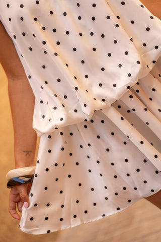 Robe EVA à pois noir