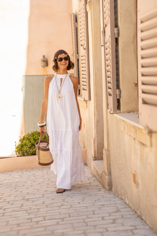 Robe POPELINE blanc