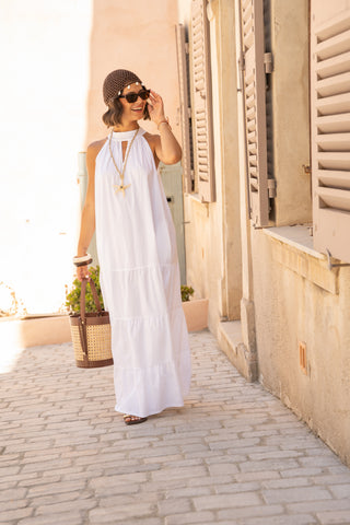 Robe POPELINE blanc