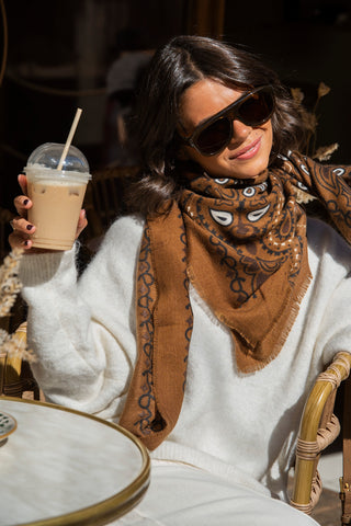 Écharpe BANDANA caramel