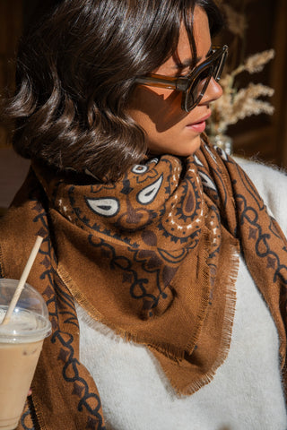 Écharpe BANDANA caramel