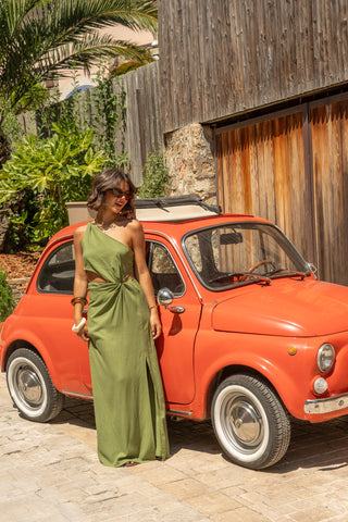 Robe ESMÉE vert olive