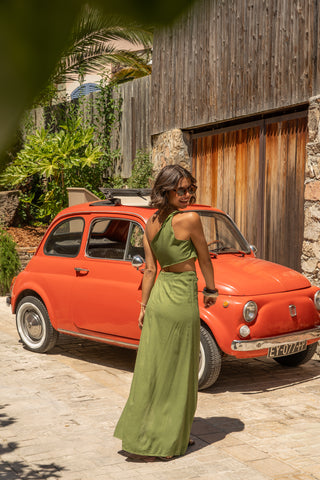 Robe ESMÉE vert olive