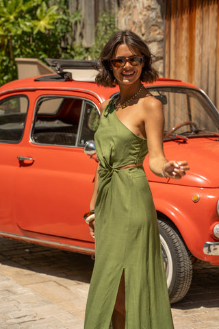 Robe ESMÉE vert olive