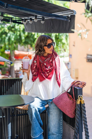 Écharpe BANDANA bordeaux