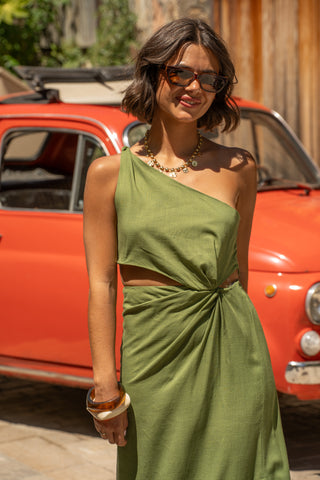 Robe ESMÉE vert olive