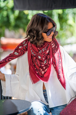 Écharpe BANDANA bordeaux