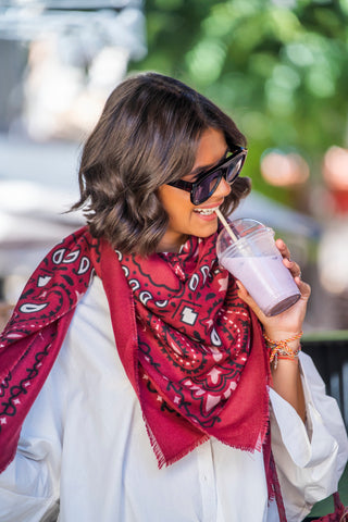 Écharpe BANDANA bordeaux