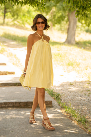 Robe SHELL courte jaune