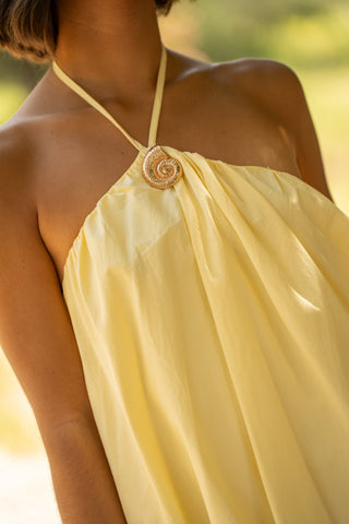 Robe SHELL courte jaune