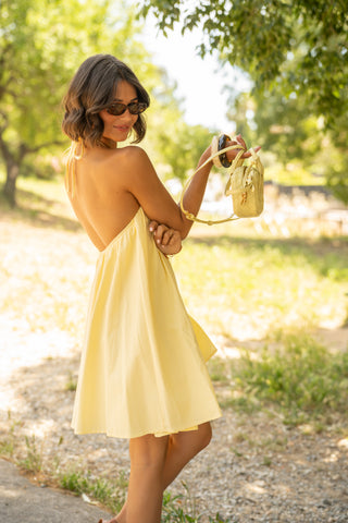 Robe SHELL courte jaune